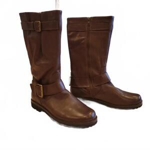 Kenneth Cole Women's Leather Buckle Boots, Size 10, New w-box